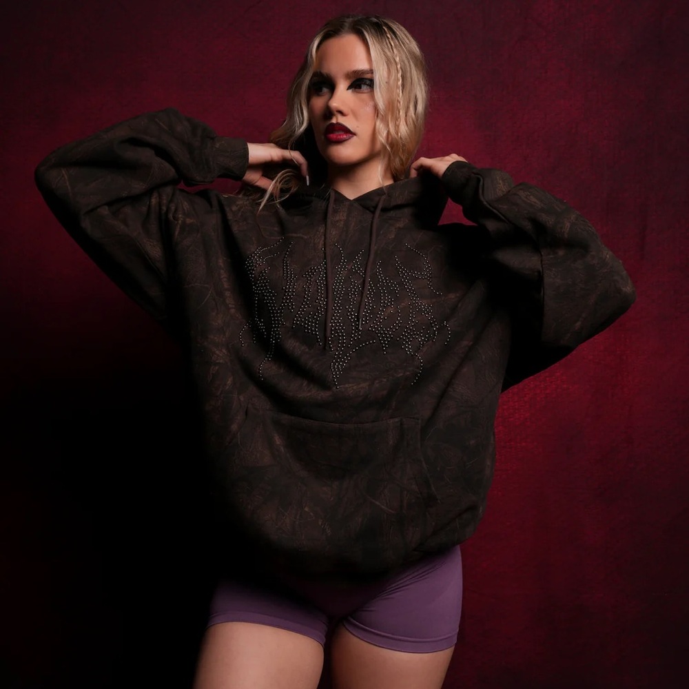 DARC SPORT HESH STUD "GRUNGE" HOODIE IN BROWN DRIFTWOOD FOREST CAMO SIZE LARGE - Picture 6 of 9